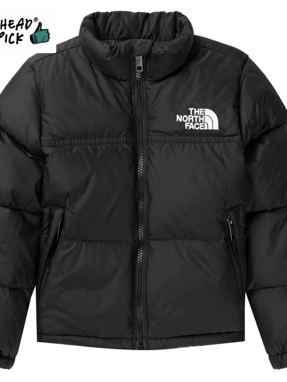 The North Face Kids Black Puffer Coat with Logo